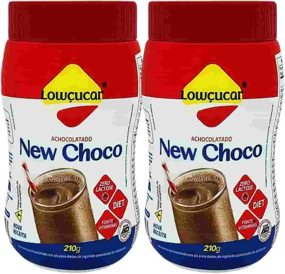 Kit com 2 Potes de Achocolatado Diet Zero Lactose New Choco de 210g cada - Lowçucar