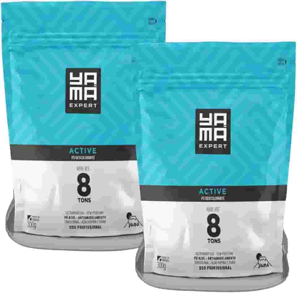 Kit 2 Pó Descolorante Tradicional Profissional 8 Tons Efeito Rápido Yama Refil 300g