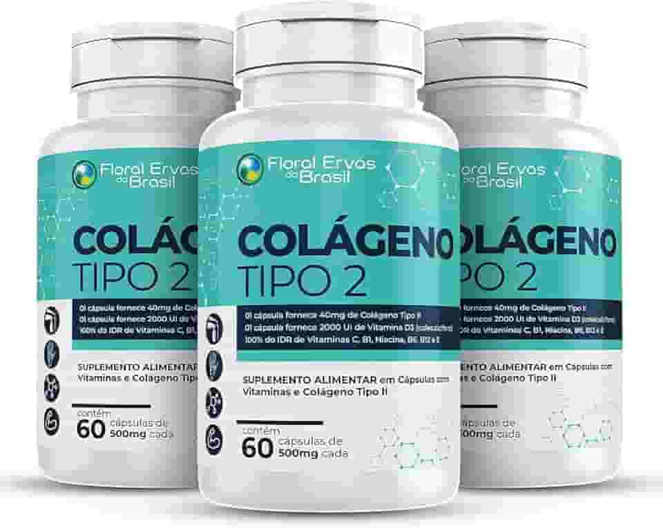 Colágeno Tipo 2 I I 3x 60 Cápsulas + Vitaminas Máx. 1 Ao Dia