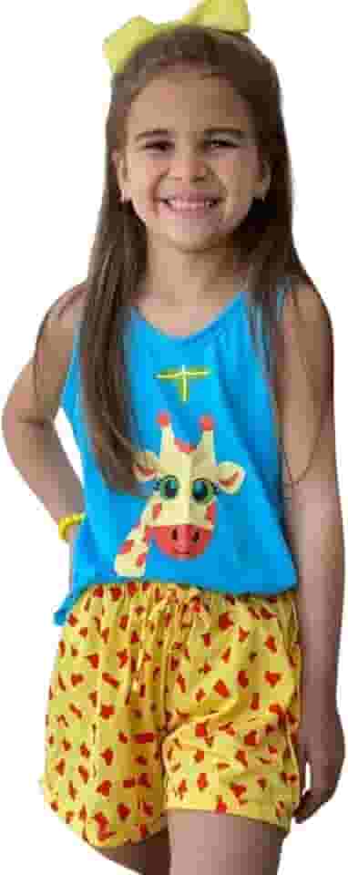 Pijama Infantil Menina Regata de Verão Baby doll de calor e short