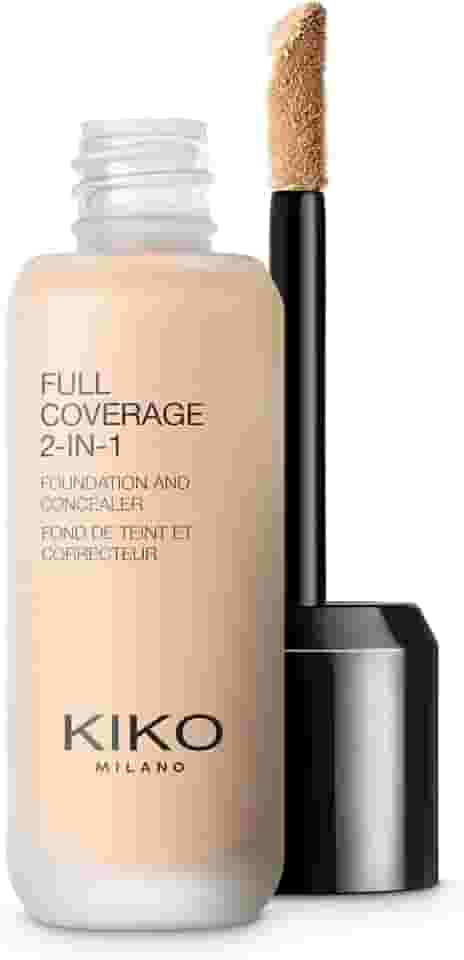 KIKO MILANO, Full Coverage 2-in-1 Foundation & Concealer, Base e Corretivo 2 em 1, Cor