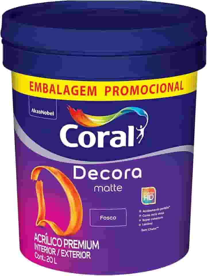 DECORA MATTE FOSCO BRANCO 20L - CORAL