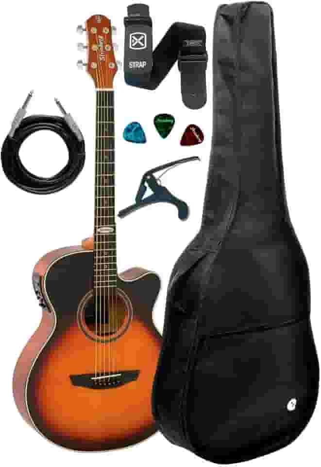 Violão Elétrico Mini Jumbo Strinberg Sa200c Hbs +kit Capa