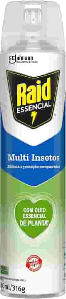 Raid Essencial Inseticida Aerossol Multi Insetos Frasco 420ml Spray