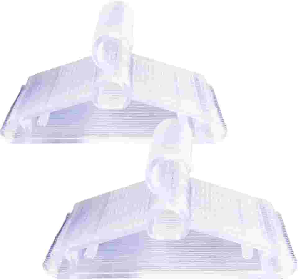 Cabide De Acrilico Antideslizante Reforçado Multiuso Kit 30 un Roupas Economia de Espaço | Material Virgem de Acrílico| Cabides para Calças, Camisas, Camisetas, Ternos | Multifuncional