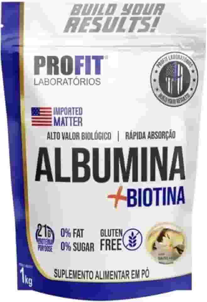 Albumina + Biotina 1kg Proteína do Ovo Refil Profit (Refil, Baunilha)