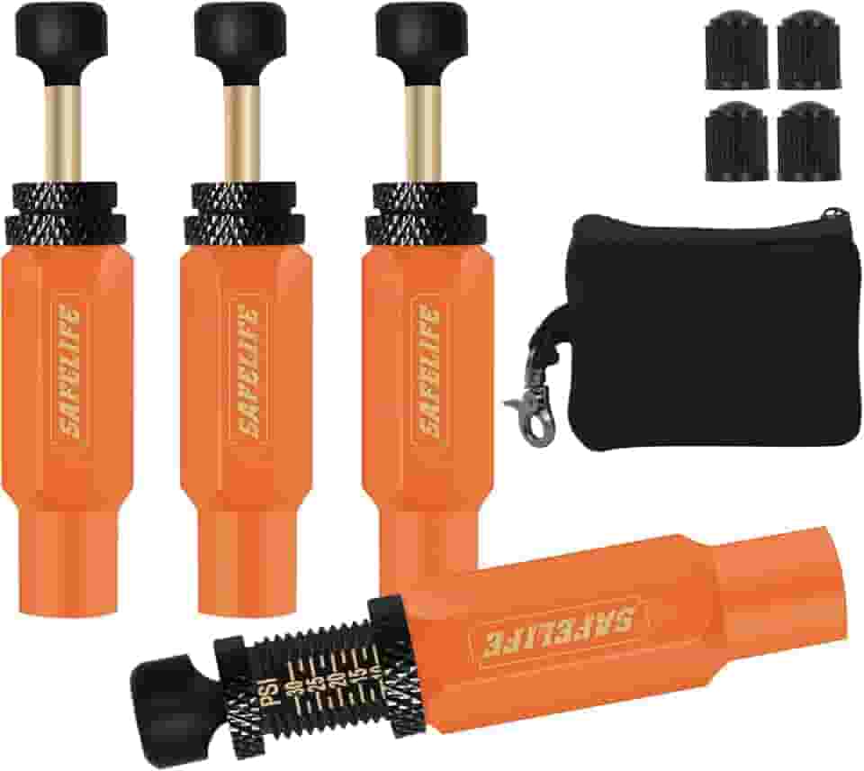 SAFELIFE Deflator de Pneu Deflator Automático Air Down Pneu Acessórios Offroad Rápido 4x4 Off Road Ajustável 10-30 PSI/0.7-2 BAR Kit de Deflator de Pneu (conjunto de 4)