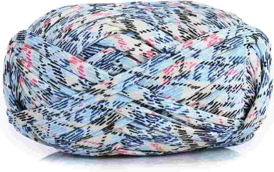 iSuperb Pacote com 3 fios de tricô, tecido de tecido, camiseta, fio de tapete, para fazer você mesmo, bolsa de cesta de arte de tecido de malha (F-1 peça)