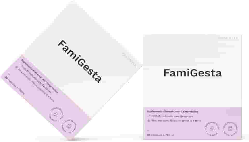 FamiGesta - O polivitamínico completo para toda a gestação com tudo que o organismo precisa. (08 Semanas)