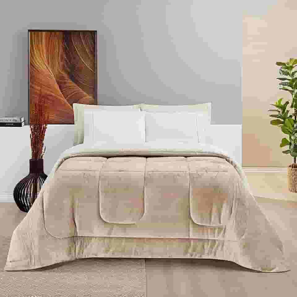 Cobertores KING size FOFÃO Gigante Lã Manta Cobertas Sherpa Edredom Grosso Coberdrom frio intenso (Caqui)