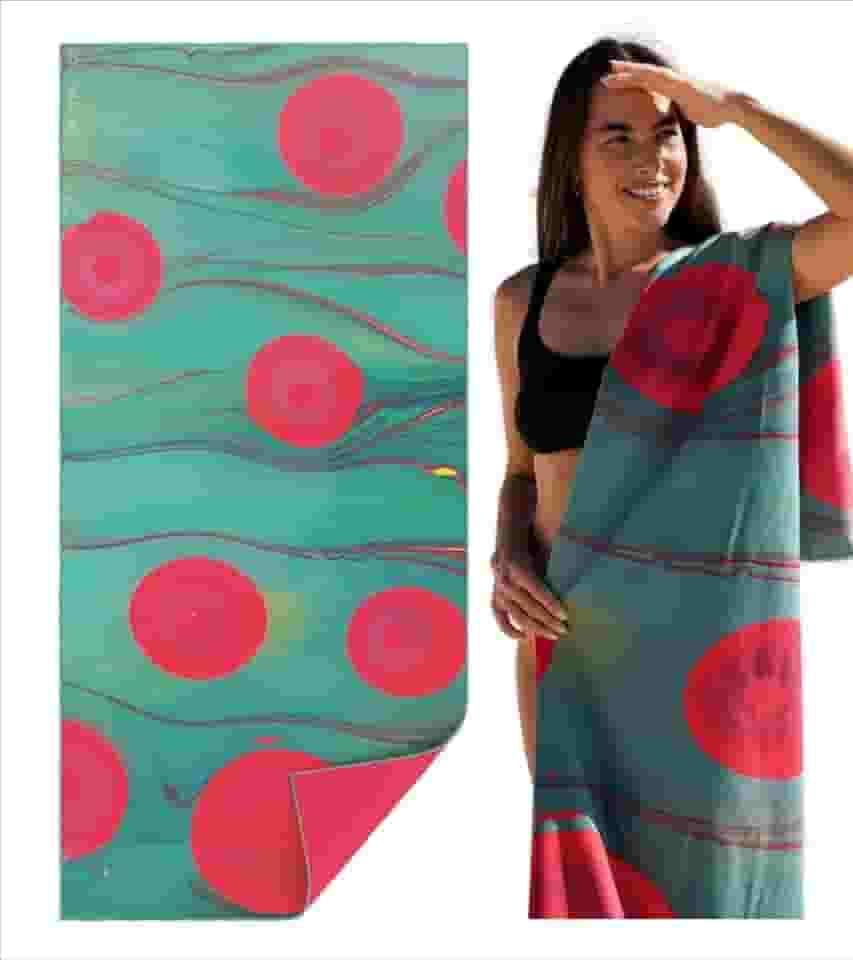 Toalha de Praia de Microfibra Secagem Rápida Antiareia Leve Tamanho Grande Perfeita para Piscina Camping Yoga Academia Viagem Cobertor de Praia Macio (Bromélias Vermelhas)