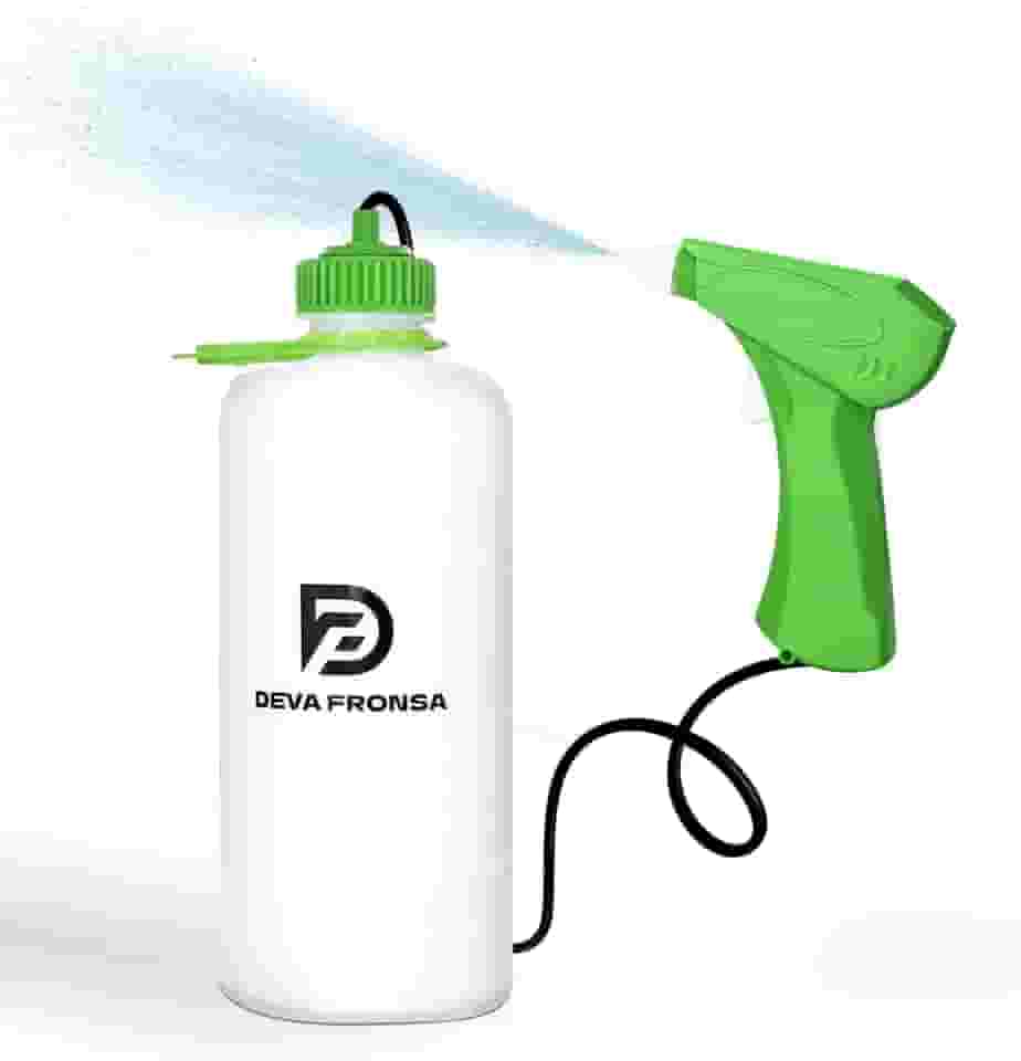 DF Pulverizador Elétrico de 1 Litro, Compressão Automática, Regador para Jardinagem Doméstica com Bico Ajustável, Pulverização Contínua, Portátil