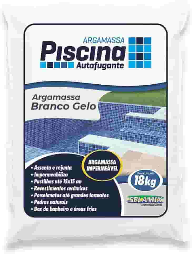 Argamassa Piscina Aut. Impermeável Cor Branco Gelo 18Kg
