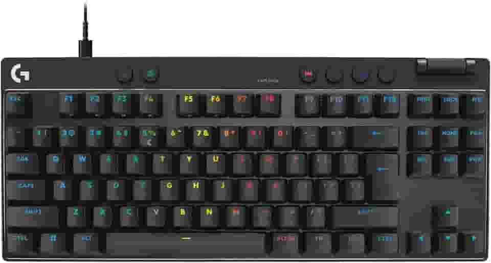Teclado Gamer Com Fio Logitech G PRO X TKL RAPID com layout US, Switches Magnético- analógicos, Modo Rapid Trigger, Acionamento Ajustável, e RGB LIGHTSYNC - Preto