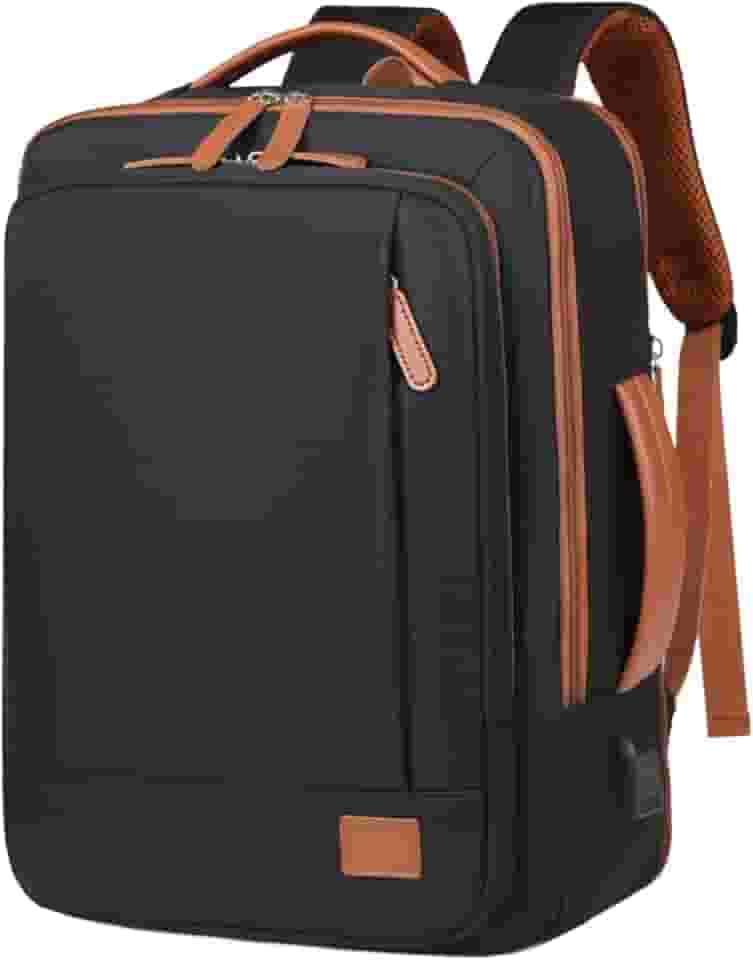 Mochila Grande para Notebook 15,6" Expansível e Impermeável | Mochila Executiva de Viagem Aprovada por Companhias Aéreas com Porta USB, Bolso para Líquidos, Mochila Escolar e de Trabalho