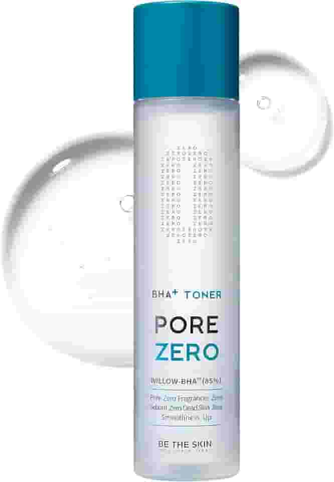 BE THE SKIN BHA+ Tônico esfoliante diário Pore Zero – Tônico facial coreano refinador de poros para peles propensas a acne – Ácido salicílico para poros e sebo, 14 ml.