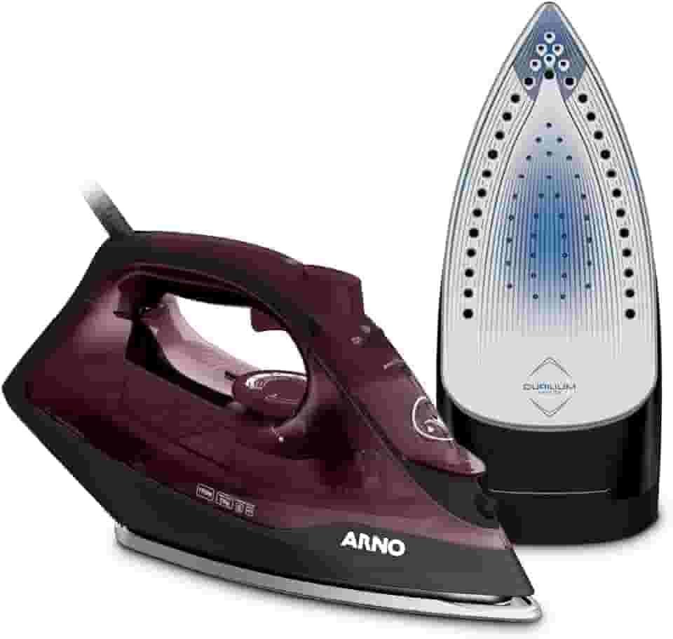 Ferro a Vapor Arno Ultragliss com Base Durilium Airglide, deslizamento mais rápido e maior resistência, 1520W, Vinho, FMV 110V