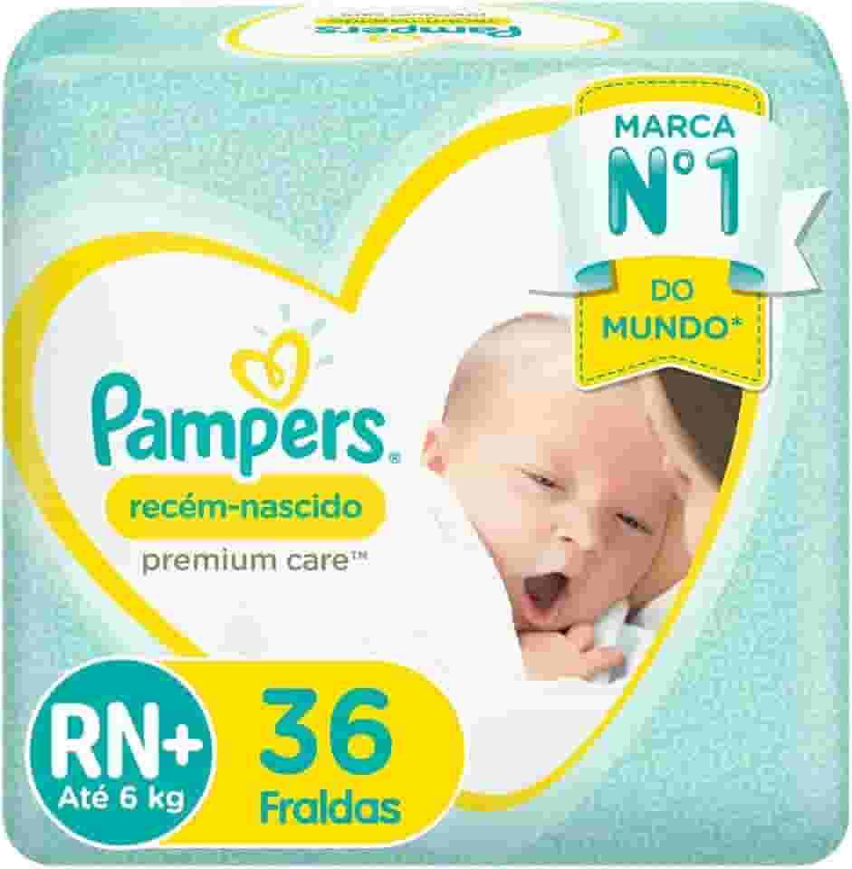 Fralda Pampers Recém-Nascido Tamanho RN+ 36 Unidades