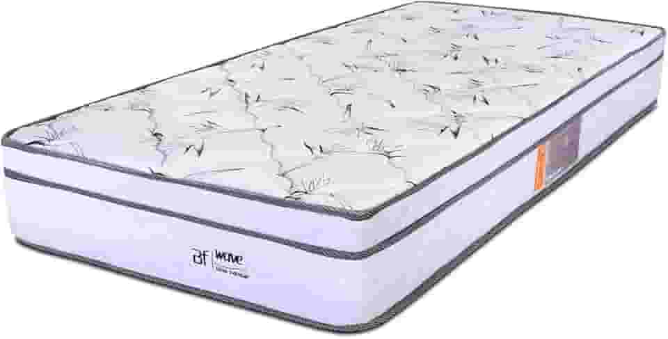 Colchão Solteiro Molas Ensacadas Individualmente com Pillow Certificado 88x188x21cm - BF Colchões