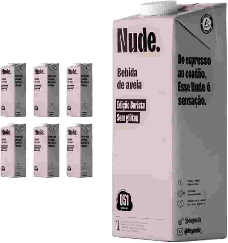 Nude Pack Leite de Aveia Barista 1L - Caixa 6 Unidades