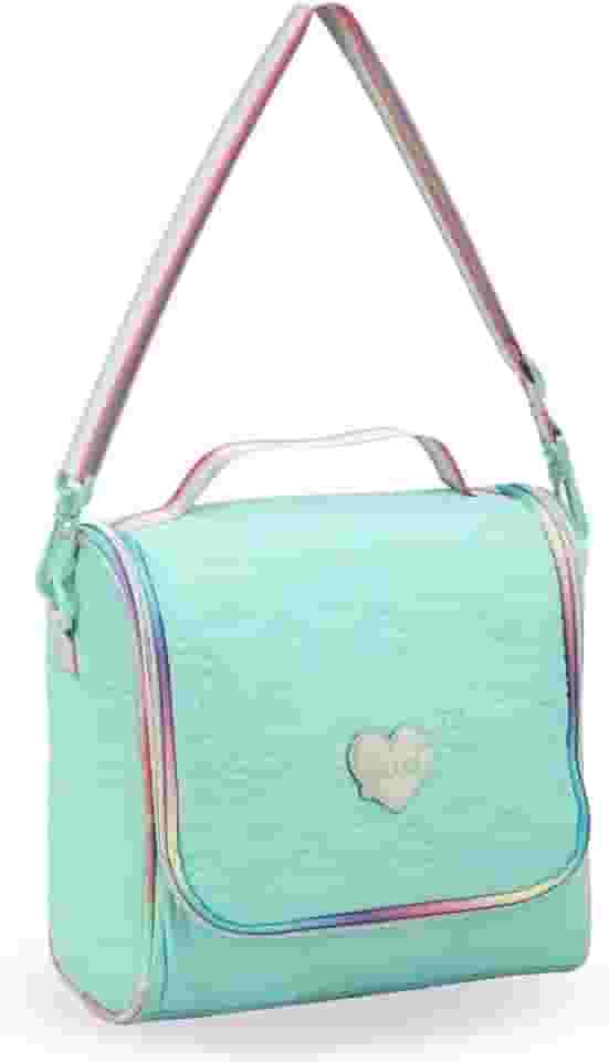 Lancheira Térmica Infantil Feminina, Alça Ajustável, Estampa Estilosa para Meninas (Verde)