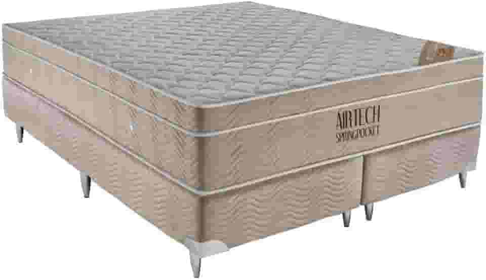 Cama Box Super King Ortobom Airtech Spring Pocket Super 193x203x30cm Ortobom Bege