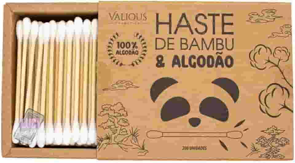 Valious Hastes Flexiveis De Bambu Com Ponta De Algodão C/200 Unds