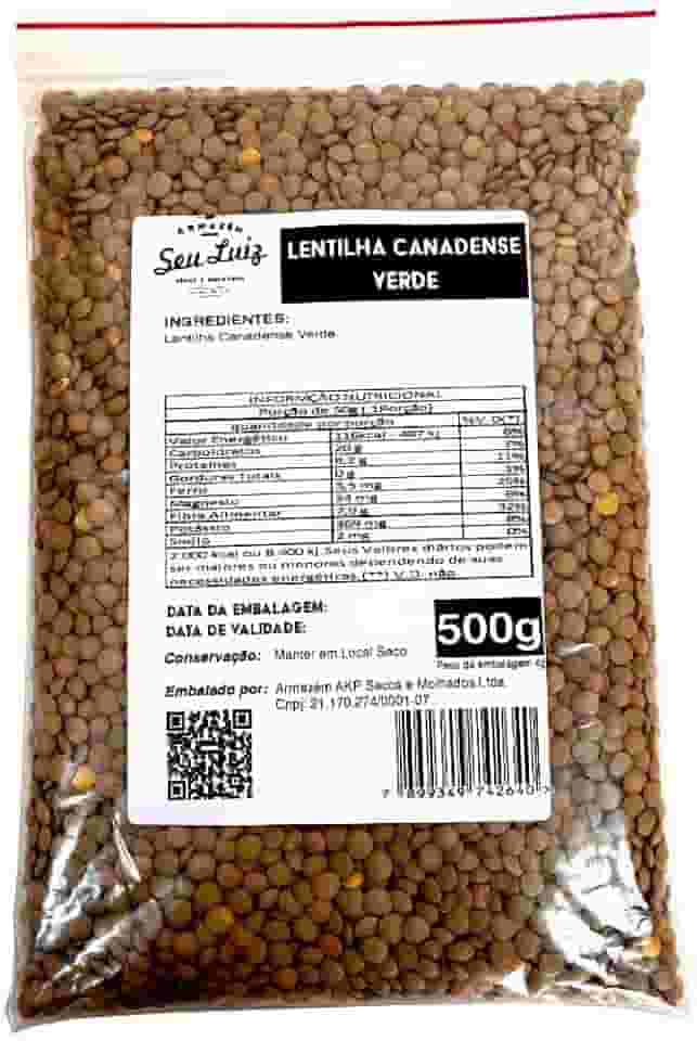 Lentilha Canadense Verde 500g Armazém Seu Luiz