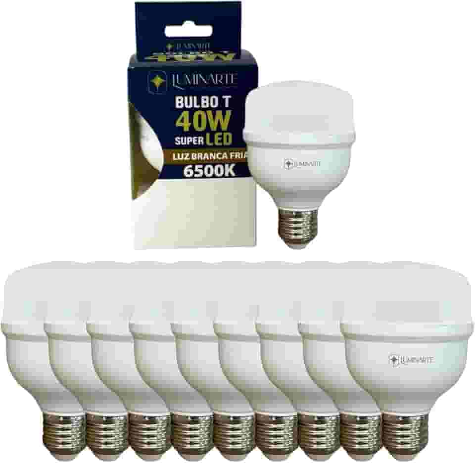 Kit Lâmpadas Led Bulbo 40w E27 Branco Frio Bivolt Inmetro Luminarte (Kit 10 Unidades)