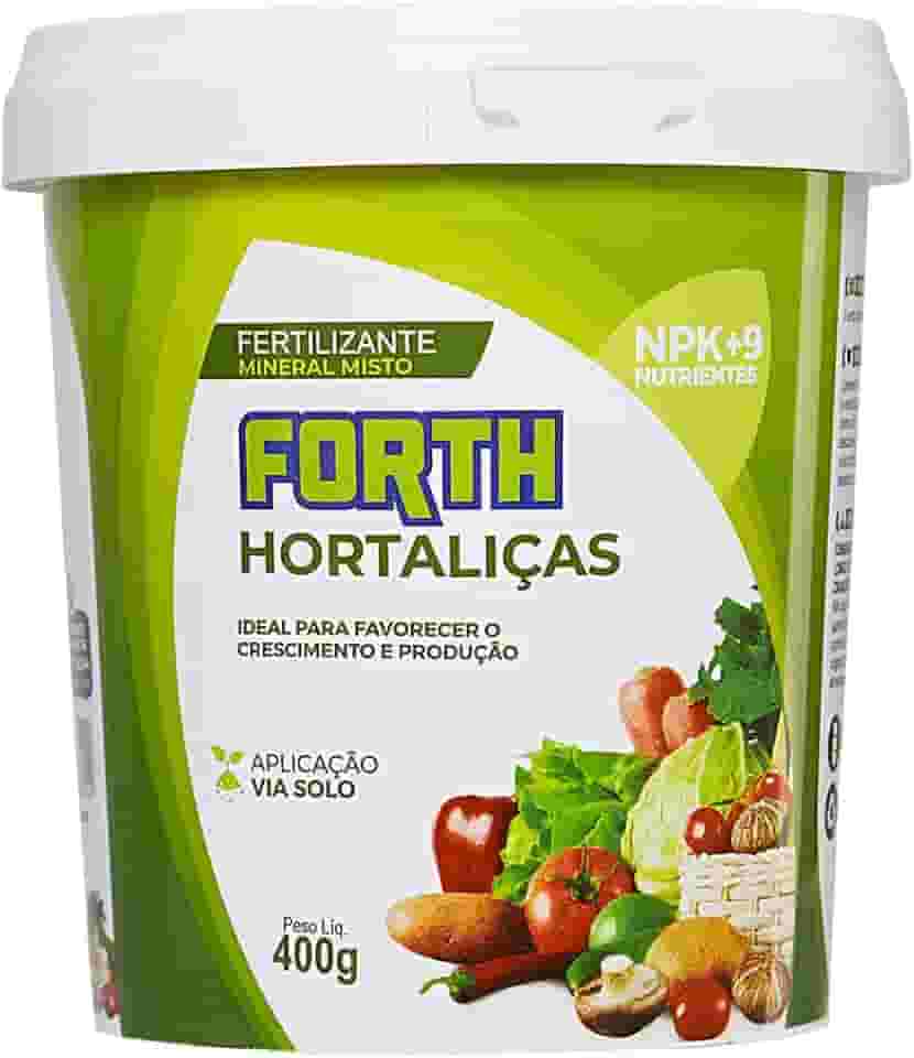 Adubo Forth Hortaliças, Adubo para Horta, NPK (Nitrogênio, Fósforo, Potássio), Micronutrientes, Nutrição Balanceada, Balde, 400g