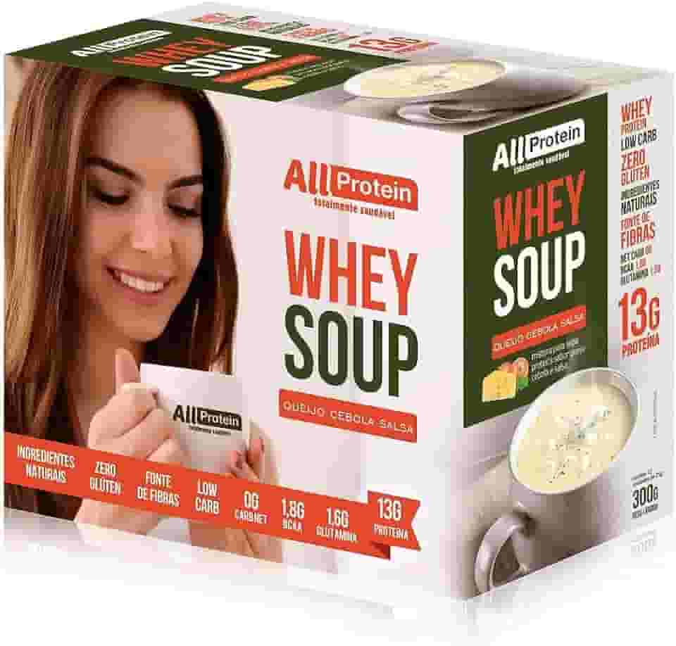Caixa de Whey Soup (Sopa) 12 unidades de 25g - All Protein (Queijo, Cebola e Salsa)