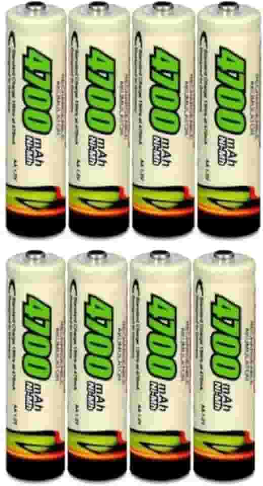 Pilha Recarregável AA 4700 mAh - com 8 unidades