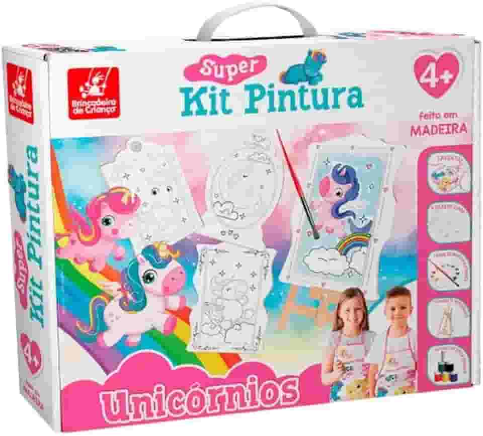 Brincadeira de Criança Super Kit de Pintura Unicórnios
