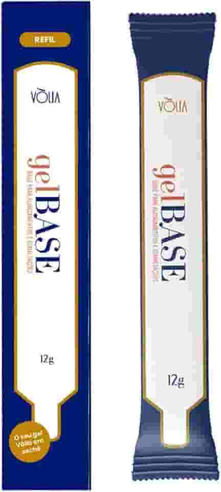 Sachê Refil Gel Base Unhas Alongamento LED UV 12g, Vòlia