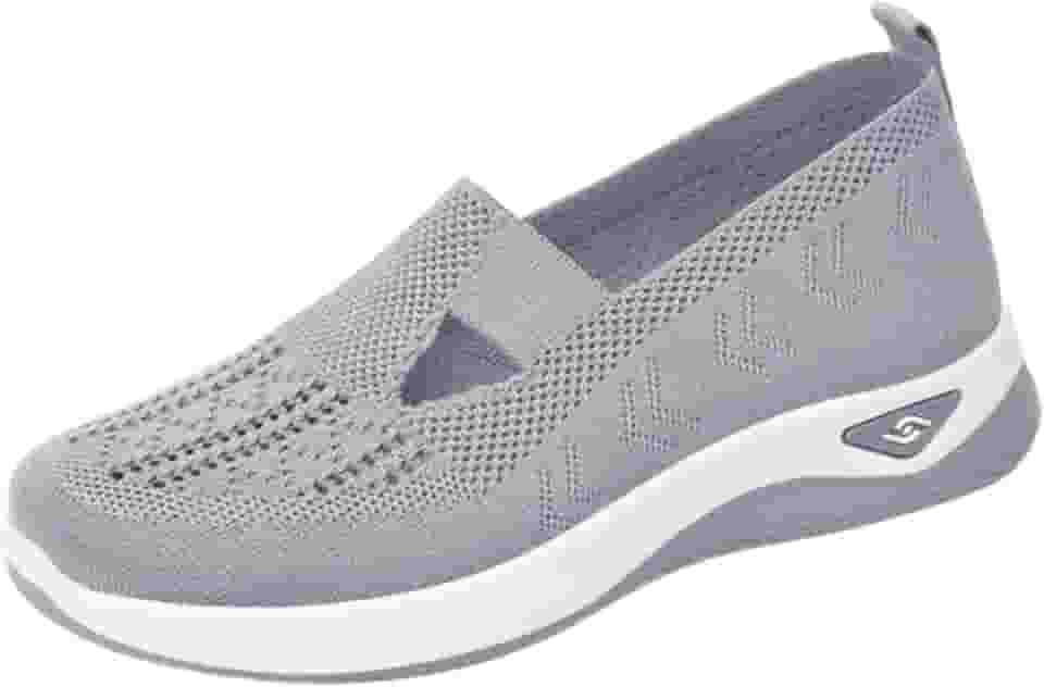 Tênis feminino ortopédico respirável macio suporte de arco, sapatos de espuma para diabetes sapatos esportivos antiderrapantes para caminhada