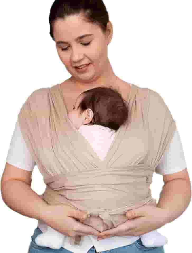 Wrap Sling de Bebê Carregador Canguru de Vestir Little Beni (AREIA, G)