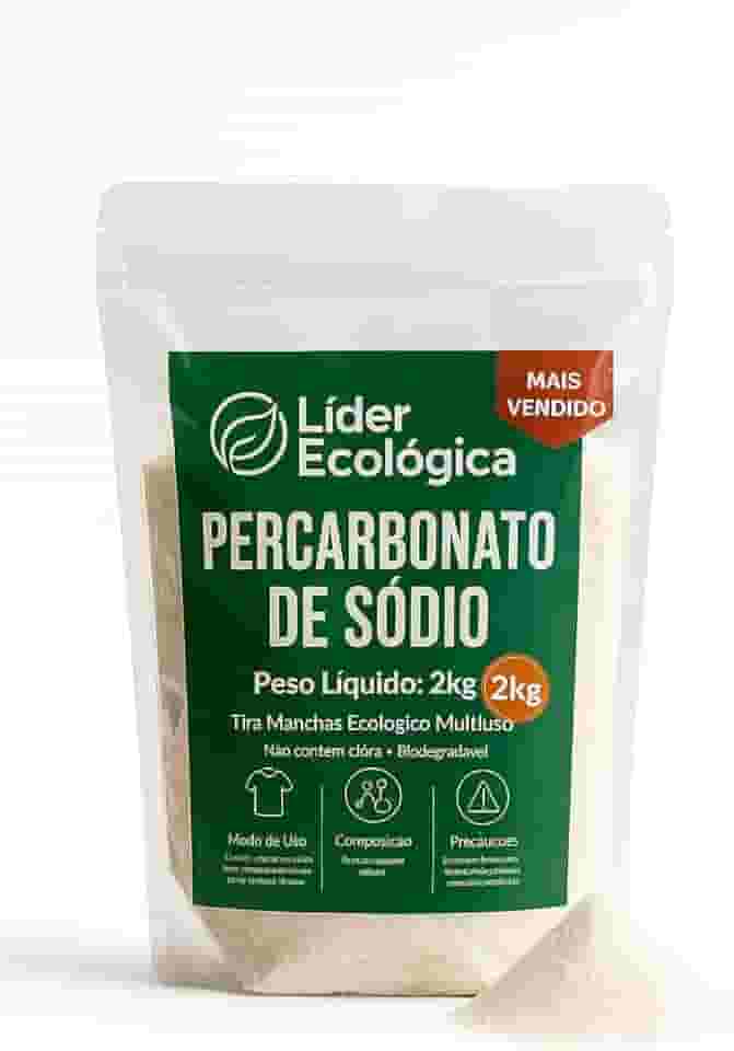 2Kg Percarbonato de Sódio 100% Puro - Alvejante Tira Manchas Roupas Brancas e Coloridas