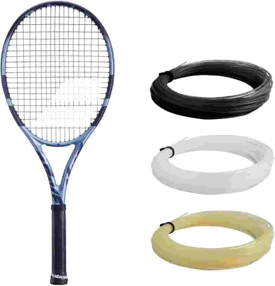 Babolat Raquete de tênis Pure Drive de 11ª geração com estripa Syn de 16 g em tensão média