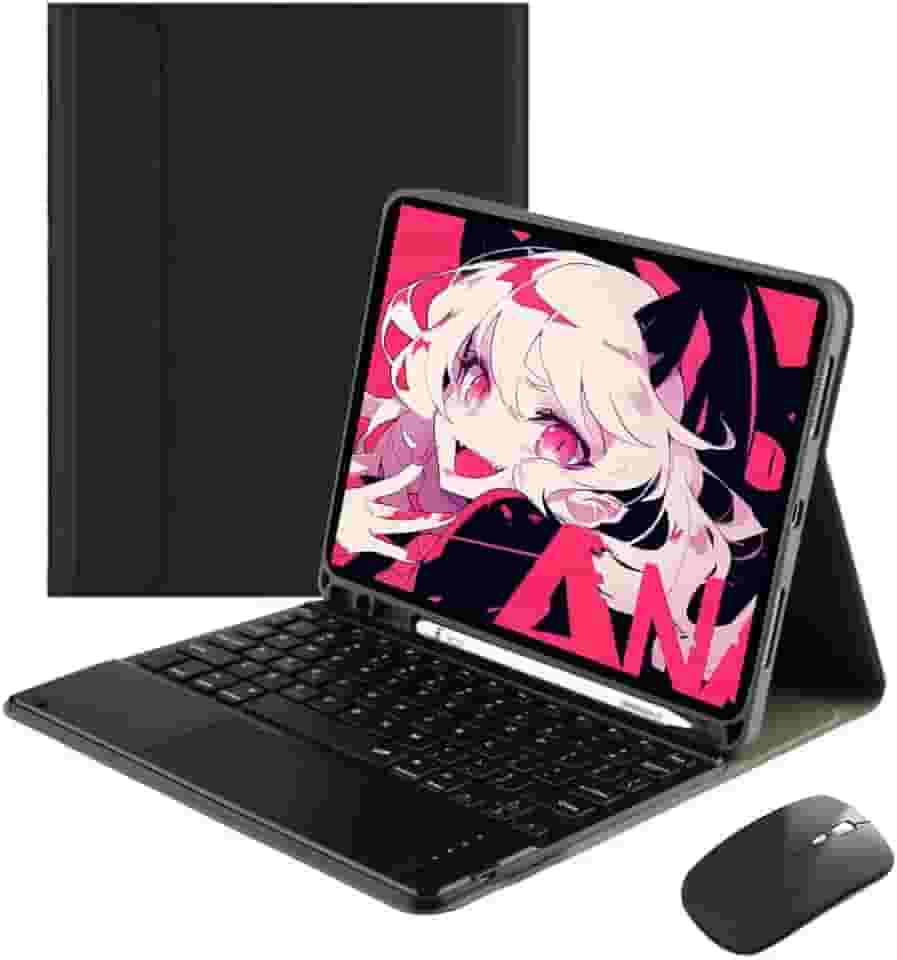 Capa Tablet + Teclado + Mouse Para iPad Pro 11 Polegadas (Preto, teclado de toque)