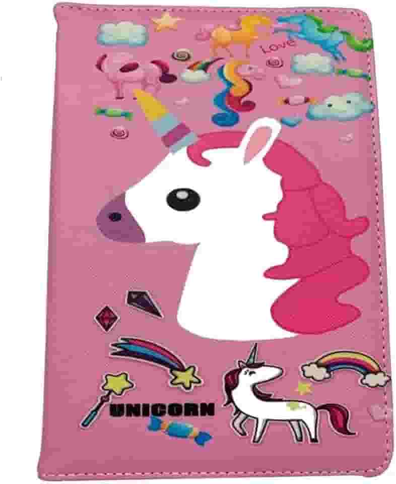 Capa Protetora Universal para Tablet 7/8 Polegadas Estilo Carteira Suporte Ajustável Adulto Infantil Unicornio 5