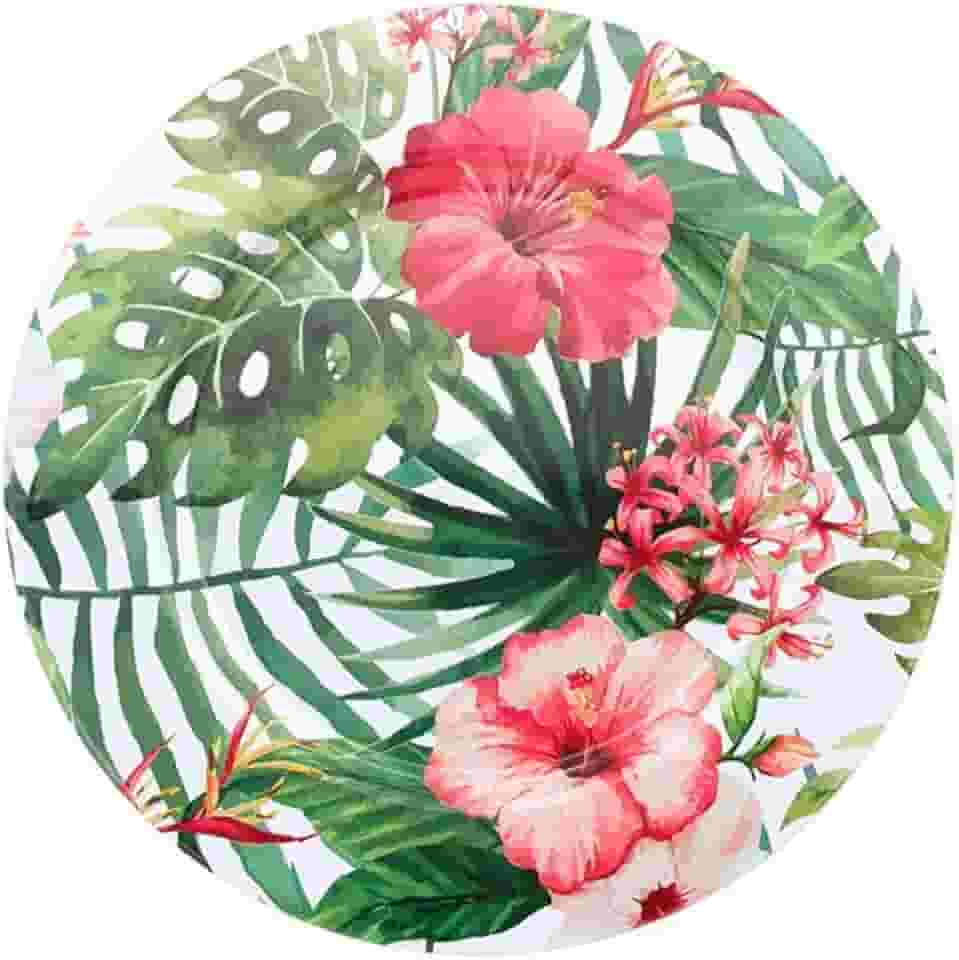 Tuut, Linha Home Decor, Sousplat Metal Tropical, 33x33cm
