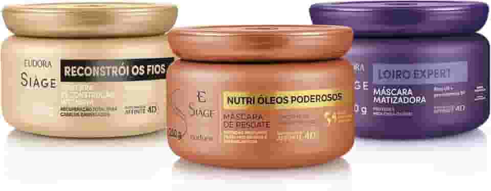 Eudora Kit Siàge Cronograma Capilar para Fios Loiros (3 itens)