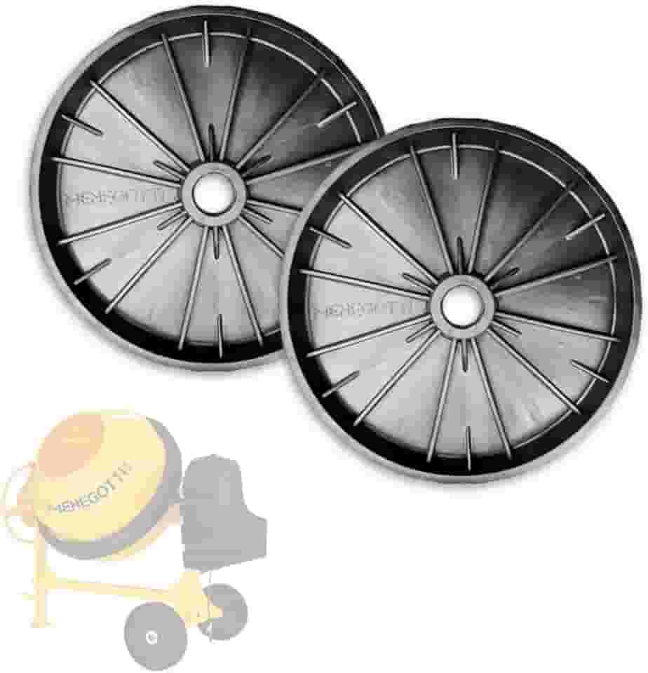 2 Roda Plástico Betoneira Menegotti 250/400l Prime Original - Preto