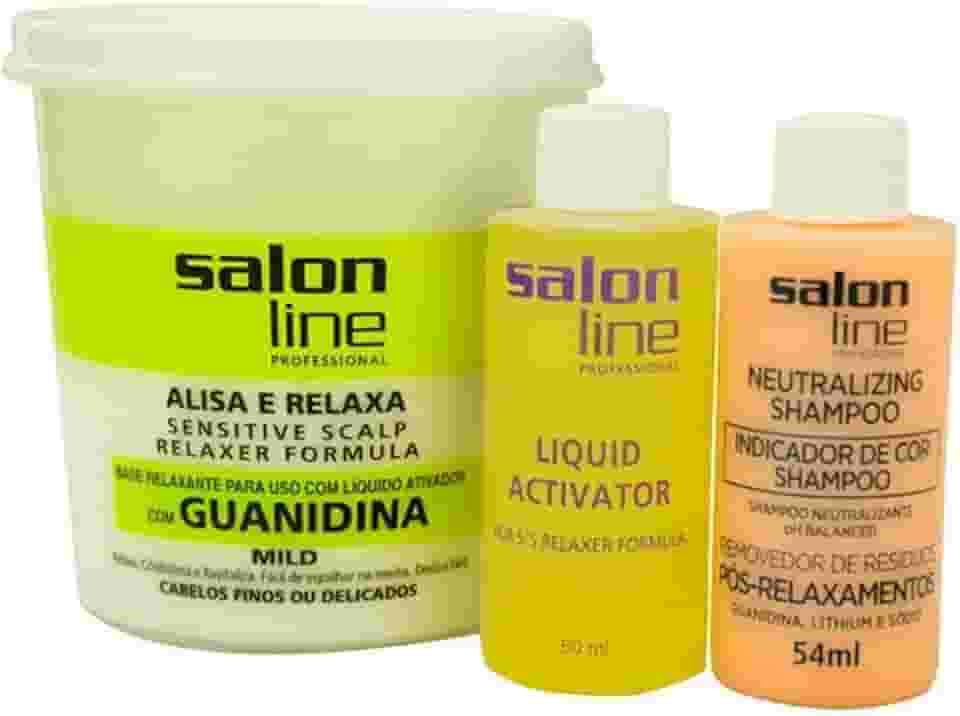 Salon Line, Guanidina Tradicional, Mild Alisa e Relaxa, 215g
