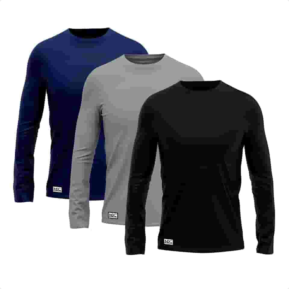 Kit 3 Camisetas UV Camisa Lisa Proteção Solar Segunda Pele MXC BRASIL