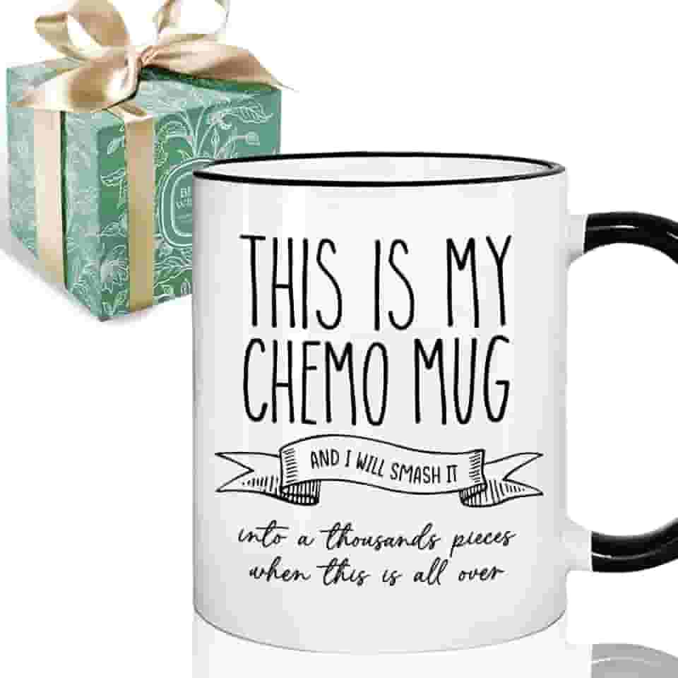 Caneca de café This Is My Chemo de 325 ml, presente para pacientes de tratamento de quimioterapia, presentes de câncer, presente de cuidados com quimioterapia para mulheres, homens, amigos, família