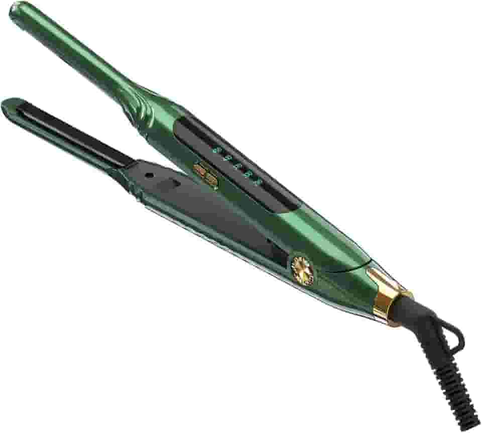 Mvxitanny Chapinhas Pequenas Para Cabelos Curtos, Chapinha Tipo Lápis Com Aquecimento Ultra Rápido De 15S, Mini Chapinha De Íons Negativos Para Pontas, Chapinha De Viagem De 3/10'' Com Dis