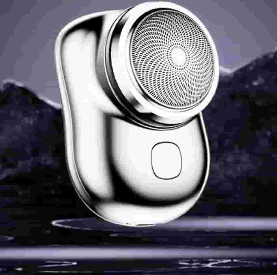 Mini Barbeador EléTrico PortáTil À Prova D'áGua De Dupla Finalidade Tipo C De Carga Aparador De Barba De Bolso - Prateado