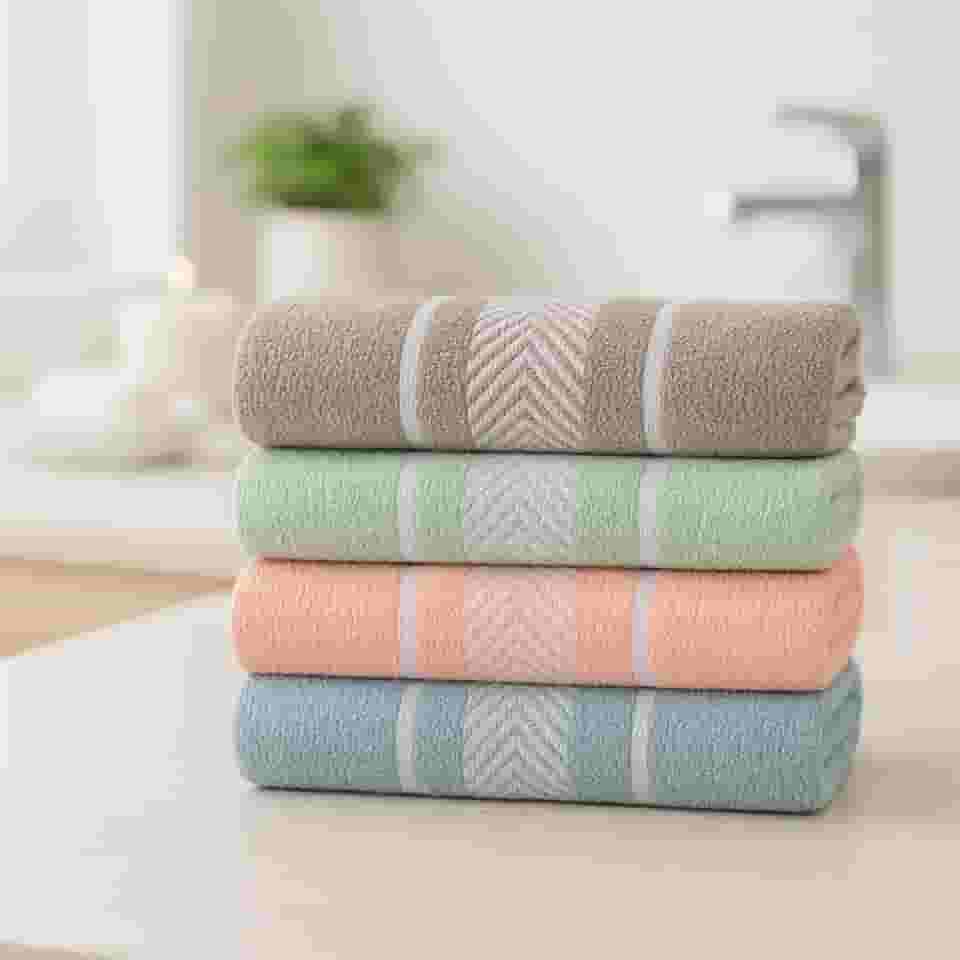 Conjunto de 4 Toalhas de Rosto e Mão 30x66cm – Absorção e Durabilidade para Banheiro, Lavabo ou Academia