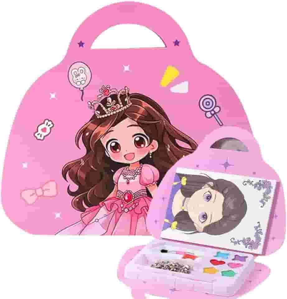 Maleta de Atividades Infantil Princesas – Pintar, Decorar e Brincar com Adesivos e Pedrinhas | Brinquedo Educativo e Criativo para Meninas | Presente para Crianças e Natal